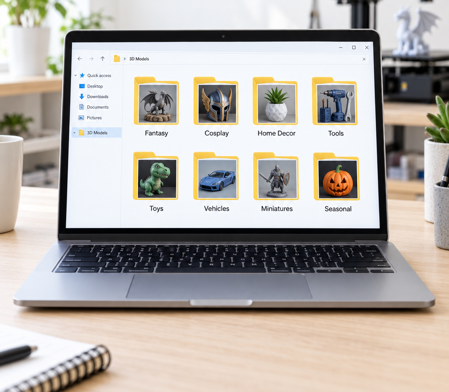 Sorted into folders