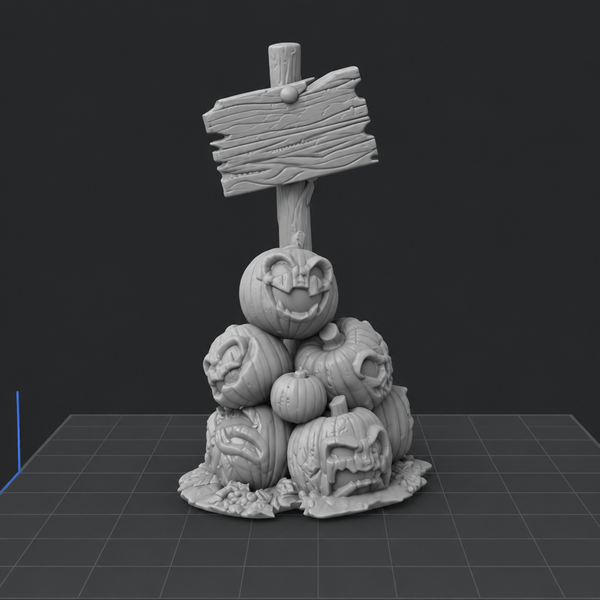 Halloween miniature STL file in a slicer