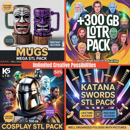 Ultimate 3D Print STL Bundle — 250,000+ Ready-to-Print Designs with Lifetime Access