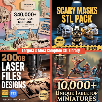 Ultimate 3D Print STL Bundle — 250,000+ Ready-to-Print Designs with Lifetime Access