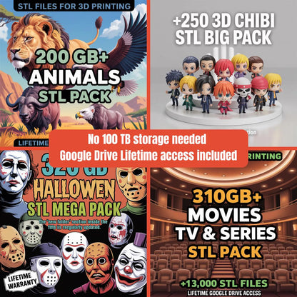 Ultimate 3D Print STL Bundle — 250,000+ Ready-to-Print Designs with Lifetime Access