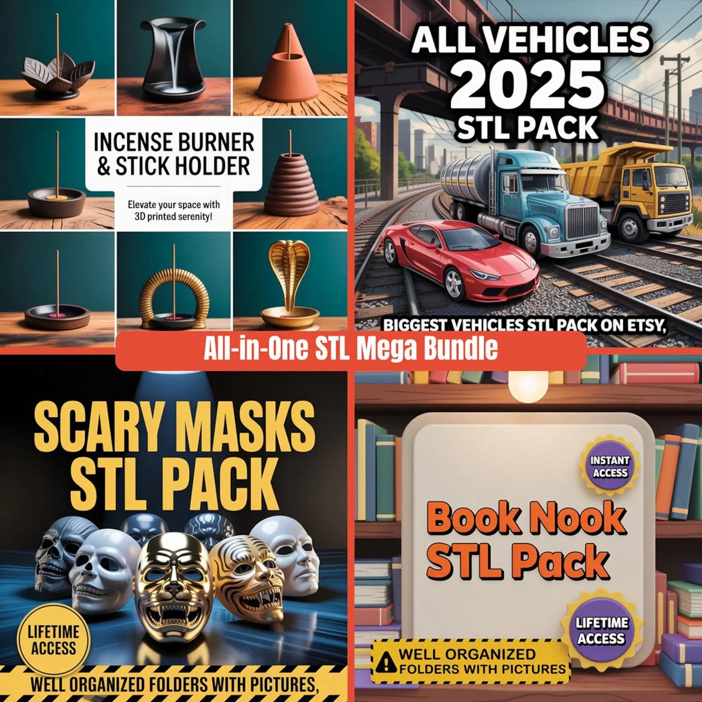 Ultimate 3D Print STL Bundle — 250,000+ Ready-to-Print Designs with Lifetime Access