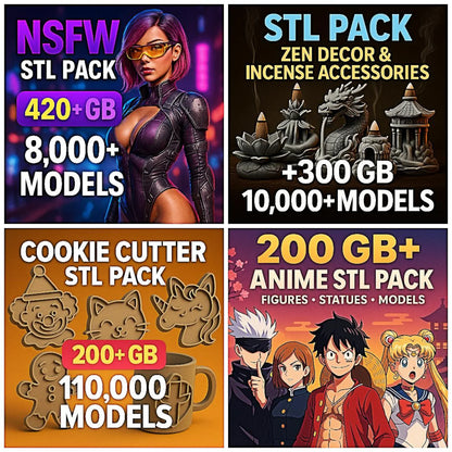 Ultimate 3D Print STL Mega Bundle (90 TB / 100,000+ Models) | Instant Digital Download | Lifetime Access