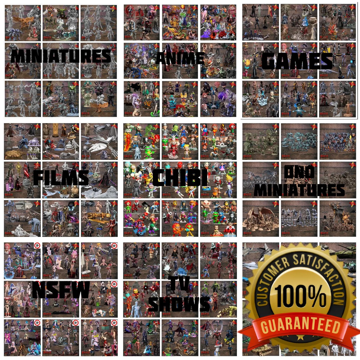 Ultimate 3D Print STL Mega Bundle (90 TB / 100,000+ Models) | Instant Digital Download | Lifetime Access