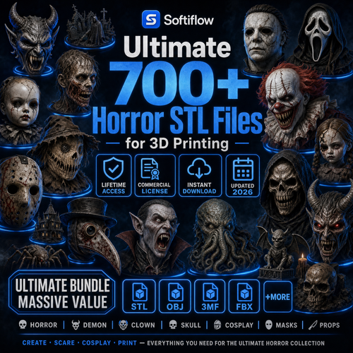 El paquete definitivo de STL de terror de más de 300 GB de archivos con acceso de por vida