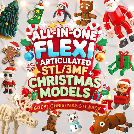 1000+ Christmas Premium 3D Print Files Mega Bundle – Festive STL/3MF Models
