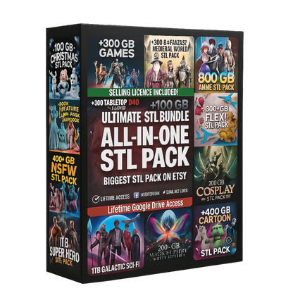 Ultimate 3D Print STL Bundle — 250,000+ Ready-to-Print Designs with Lifetime Access