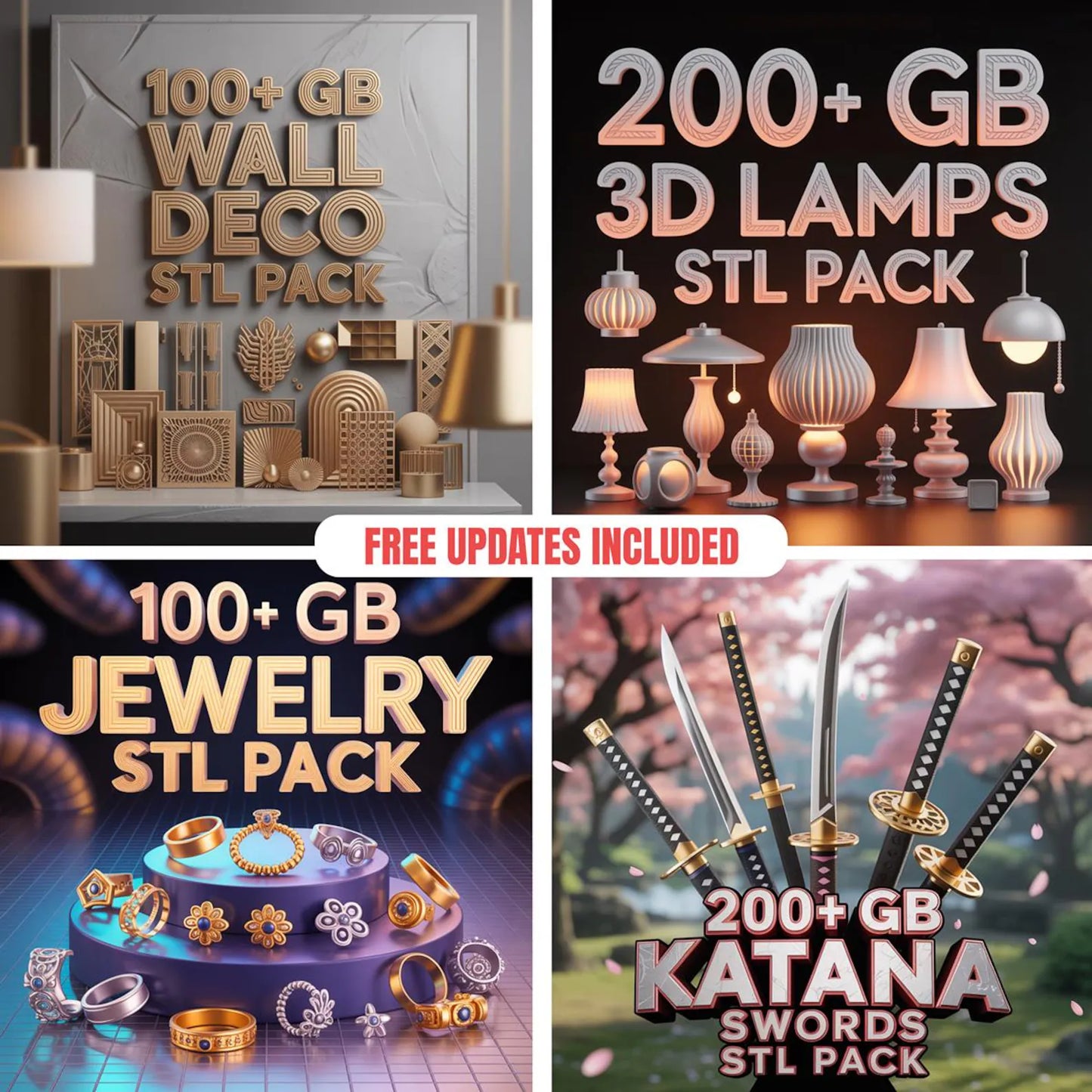 Complete 3D Print STL Files Mega Bundle (100,000+ Models, 57+ Categori ...