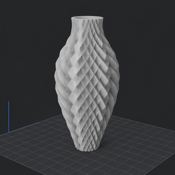 Twisted vase STL file in a slicer